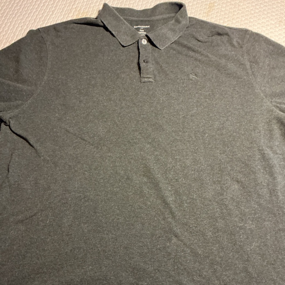 Banana Republic Men's Dark Gray Polo Shirt